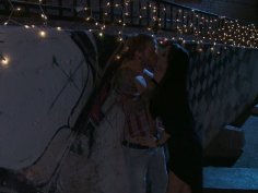 Romantic quickie over the fence with Alektra Blue